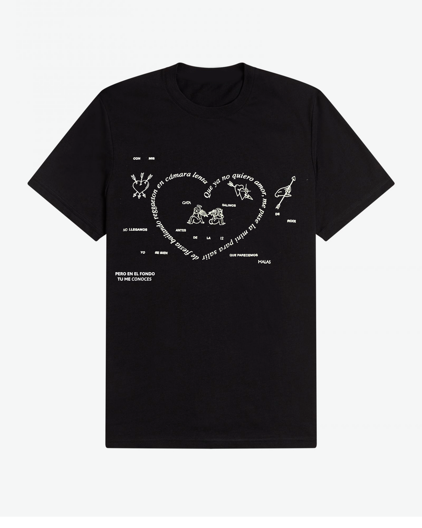 T shirt "Corazon" - Black - Unisex