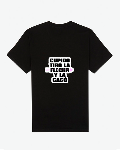T SHIRT "CUPIDO TIRÒ LA FLECHA" - BLACK - UNISEX