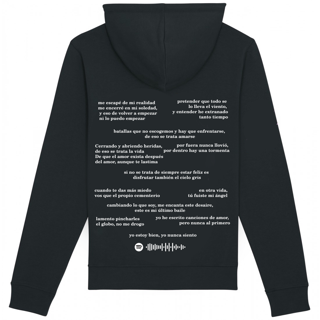 Felpa "Un Mechon Letra" - Black - Unisex